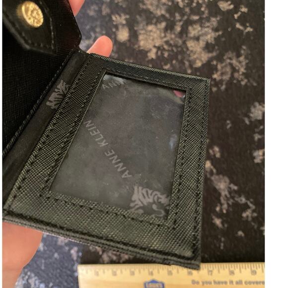 Anne Klein Bifold Faux Leather Wallet used - Pegged Card Case Coin Compartment - Picture 9 of 9